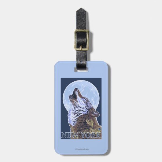 New YorkHowling Wolf Bagagelabel (Voorkant verticaal)