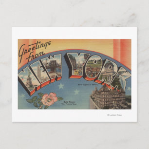 New YorkLarge Letter ScenesNew York State Briefkaart