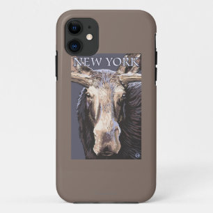 New YorkMoose Up Close iPhone 11 Hoesje