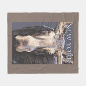 New YorkMoose Up Close Fleece Deken (Voorkant (Horizontaal))