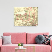 New YorkPanoramic MapNew York Canvas Afdruk (Insitu (Woonkamer))