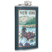 New YorkRiver Rafting Scene Heupfles (Rechts)
