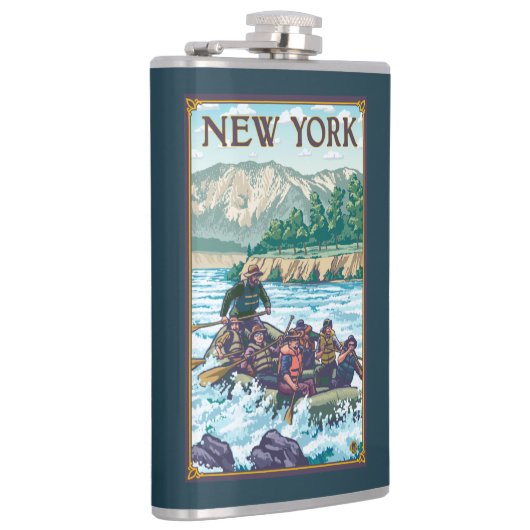 New YorkRiver Rafting Scene Heupfles (Rechts)