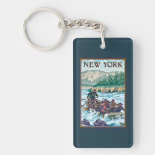 New YorkRiver Rafting Scene Sleutelhanger