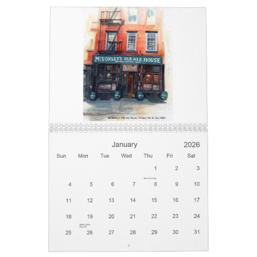 New York's beste bars kalender. Kalender (Jan 2026)