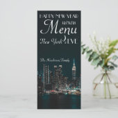 New York's Eve, Nieuwjaarsmenu Menu (Staand voorkant)