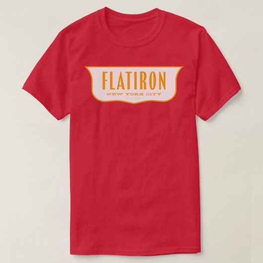  New Yorkse schildflatiron T-shirt (Design voorkant)