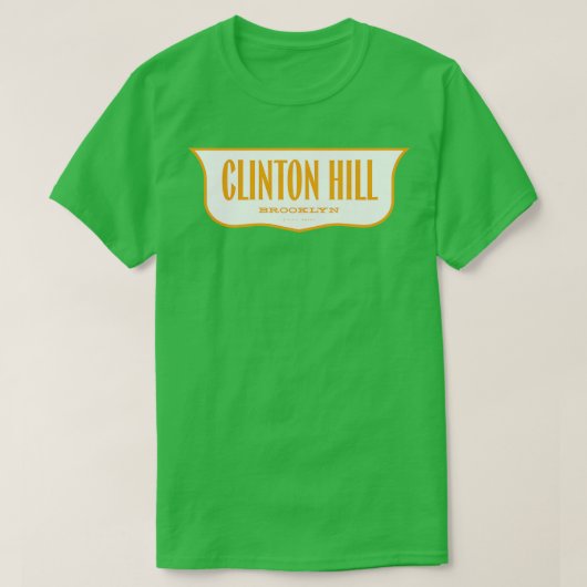New Yorkse Shield Clinton Hill Brooklyn T-shirt (Design voorkant)