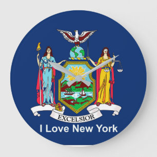 New Yorkse vlag voor ronde-muur-klok Grote Klok