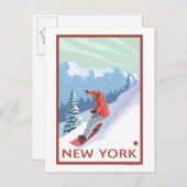 New YorkSnowboarder Scene Briefkaart (Voorkant / Achterkant)