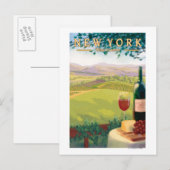 New YorkWine Country Scene Briefkaart (Voorkant / Achterkant)