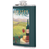 New YorkWine Country Scene Heupfles (Links)