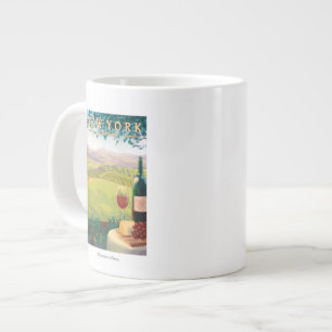 New YorkWine Country Scene Jumbo Beker