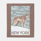 New YorkWolf Scene Fleece Deken (Voorkant)