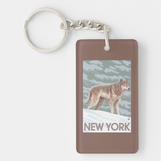 New YorkWolf Scene Sleutelhanger (Voorkant)