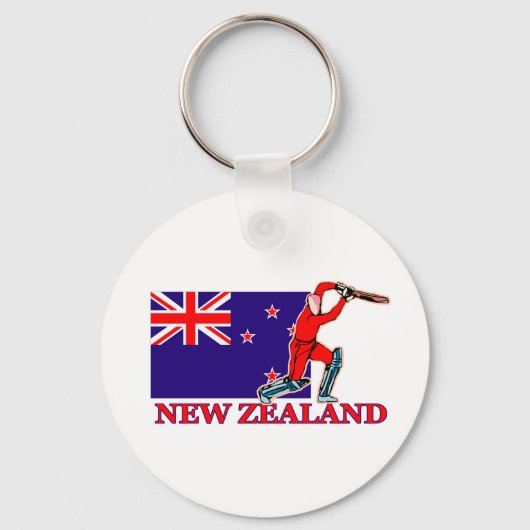 New Zealand Cricket Player Sleutelhanger (Voorkant)