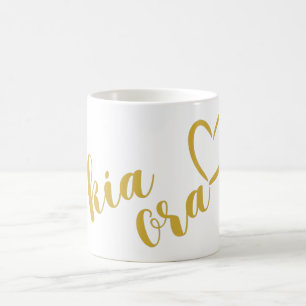 NEW ZEALAND KIA ORA MAORI ELEGANT GOLD LIVE HEART KOFFIEMOK
