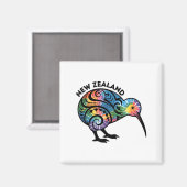 New Zealand Kiwi Bird  Magneet (Voorkant / Achterkant)