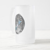 NEW ZEALAND KIWI MAP PAUA MATGLAS BIERPUL (Voorkant links)