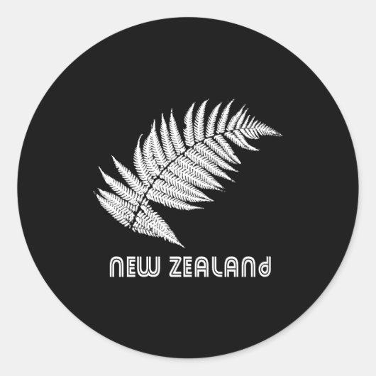 New Zealand Long Sleeve _1 Ronde Sticker (Voorkant)