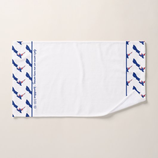 NEW ZEALAND MAP Écriture chrétienne Customisée (Serviette à main)