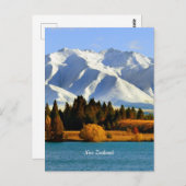 New Zealand Mountain Landscape Briefkaart (Voorkant / Achterkant)