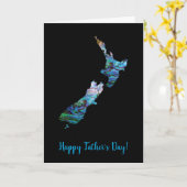 NEW ZEALAND PAUA MAP VADERDAG KAART (Gele Bloem)