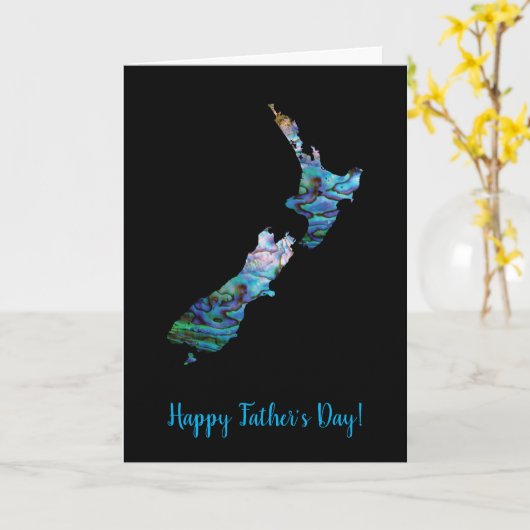 NEW ZEALAND PAUA MAP VADERDAG KAART (Gele Bloem)