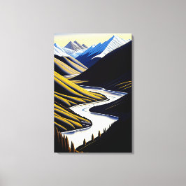 New Zealand River Valley - Canvas Print