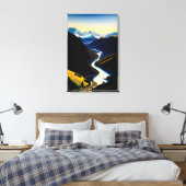 New Zealand River Valley - Canvas Print (Insitu (Slaapkamer))