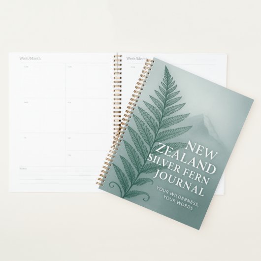 New Zealand Silver Fern Journal – Wilderness  (Devant avec enveloppe)