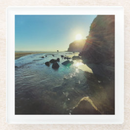 New Zealand Souvenir West Coast Photo Glazen Onderzetter