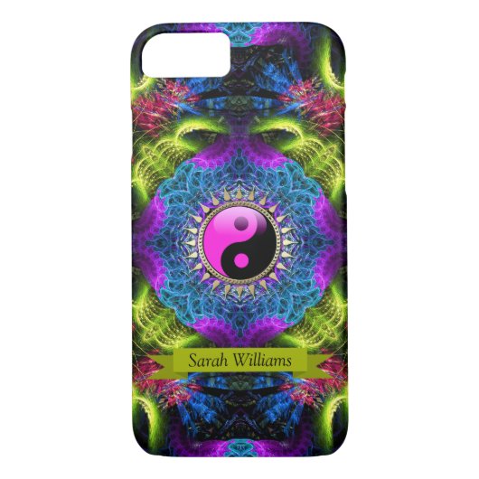 NewAge YinYang Neon Psychedelic iPhone 7 Coque (Dos)