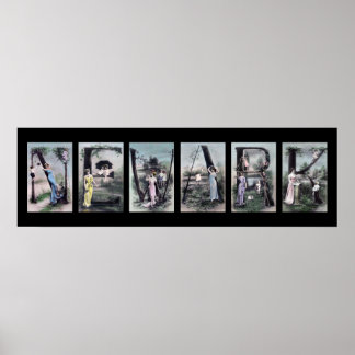 NEWARK  Alphabet Letter Name Art Poster