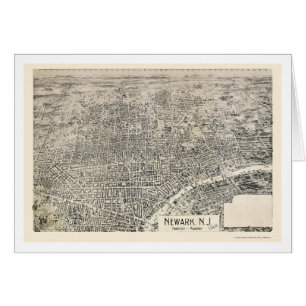 Newark, carte panoramique de NJ - 1895