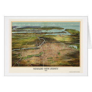 Newark, carte panoramique de NJ - 1916