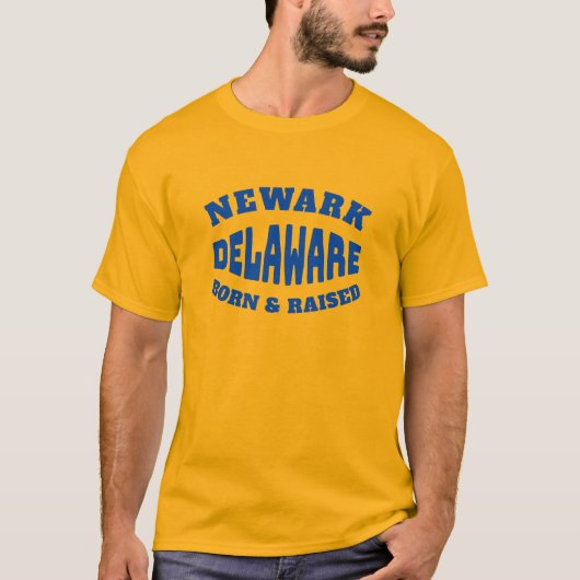 Newark Delaware Né et T-shirt élevé (Devant)
