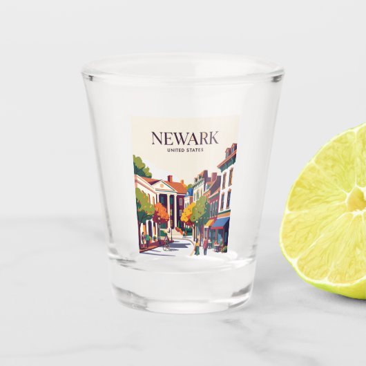 Newark Delaware Shot Glas (Voorkant)
