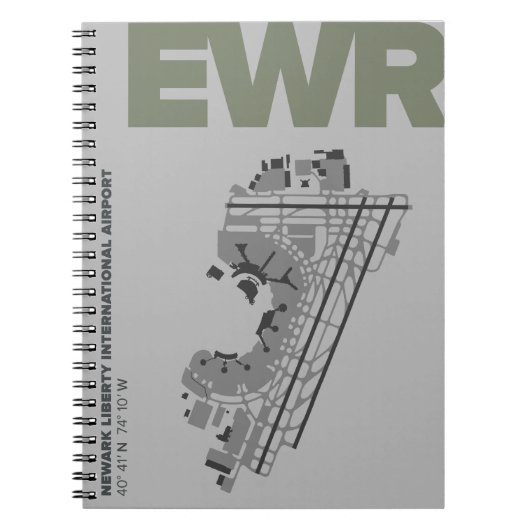 Newark Liberty Airport (EWR) Diagram Notitieboek (Voorkant)
