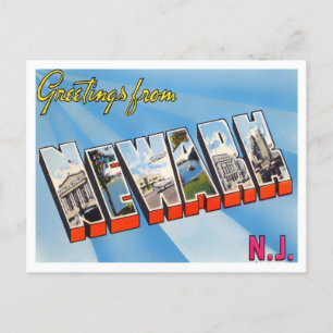 Newark, New Jersey Big Letters Briefkaart