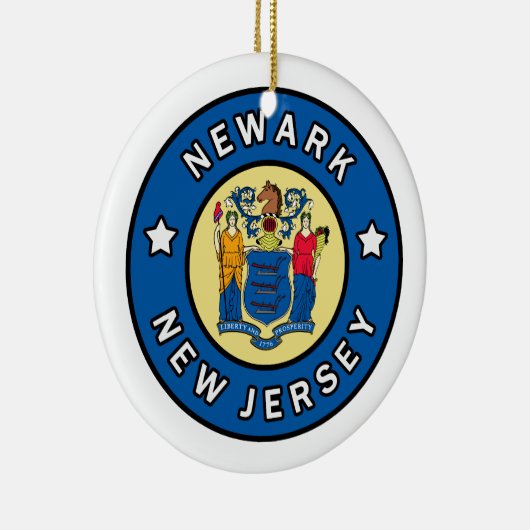 Newark New Jersey Keramisch Ornament (Rechts)