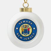 Newark New Jersey Keramische Bal Ornament (Voorkant)