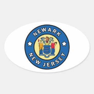 Newark New Jersey Ovale Sticker