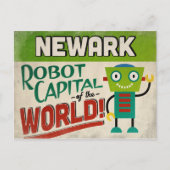 Newark New Jersey Robot - Funny  Briefkaart (Voorkant)