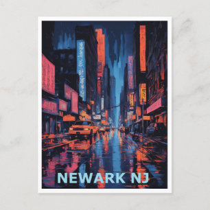 Newark NJ Kleurrijke Grafische Design Art Briefkaart
