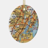 Newark NJ  Map Keramisch Ornament (Rechts)