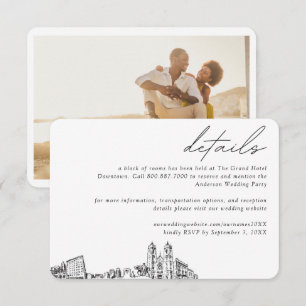 Newark Wedding Hotel Kamer Blok Details Informatiekaartje