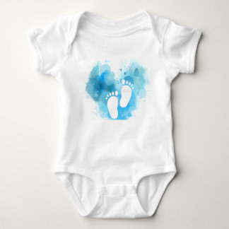 Newborn baby footprint design  romper