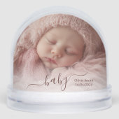 Newborn Baby Keepsake - Photo Personalized Sneeuwbol (Voorkant)