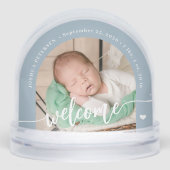 Newborn boy baby 2 photo welcome script keepsake (Avant)
